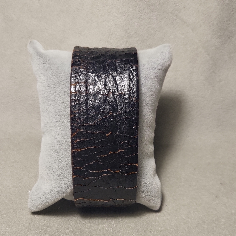 Men's Black Leather Bracelet